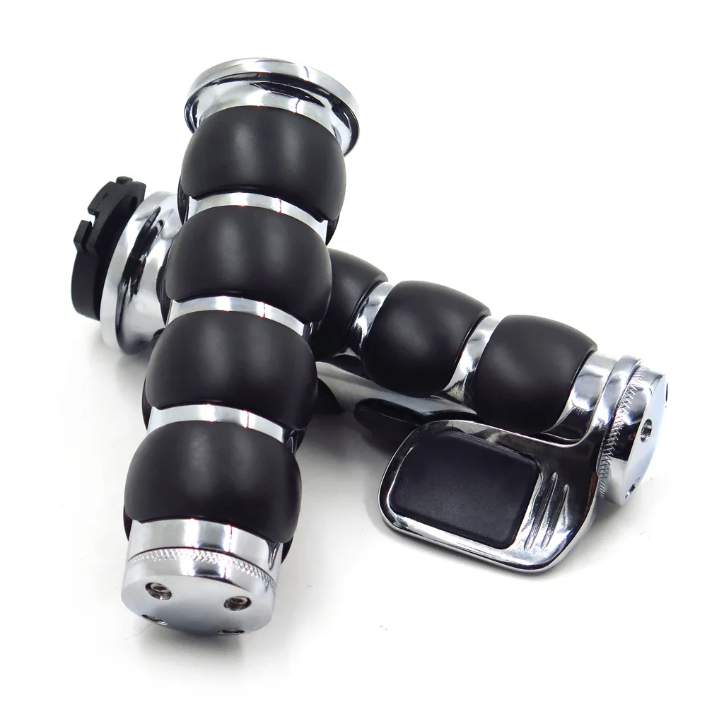 

1 Pair Rubber Hand Grip 25mm Pair Compatible For Harley Davidson Touring Road King Street /Suzuki Intruder/Yamaha Road Star