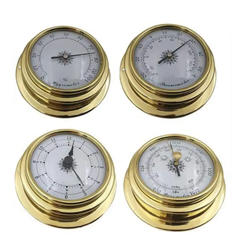 

4 Pieces Marine Barometer Weather Station Set Wall Mounting Type Lightweight T5UC