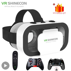 Imported Shinecon 3D VR Glasses Virtual Reality Viar Goggles Headset Devices Smart Helmet Lenses For Cell Pho