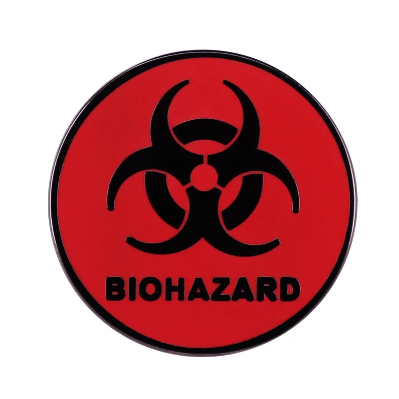 

Biohazard Symbol Jewelry Gift Pin Wrap Garment LapelFashionable Creative Cartoon Brooch Lovely Enamel Badge Clothing Accessories