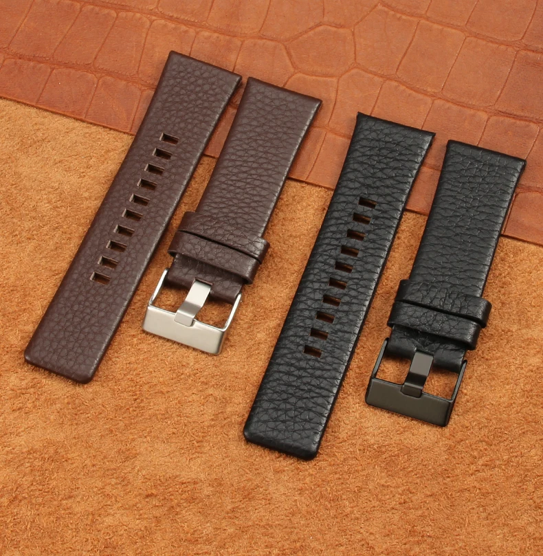 

Cow Leather Watch Strap for Diesel Dz4323 1657 4318 DZ7312 DZ7257 Watchband 24 26 28 30mm Watch Bracelet Belt Black Brown White