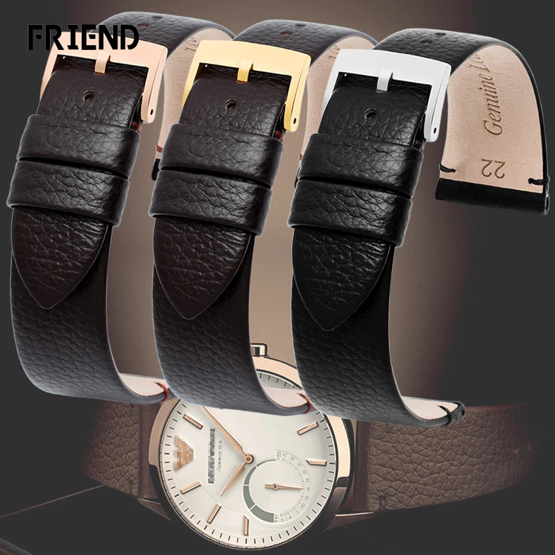 

8888Suitable for Armani Ar11011 60002 60003 60004 60005 Leather Strap Men's Business 22mm