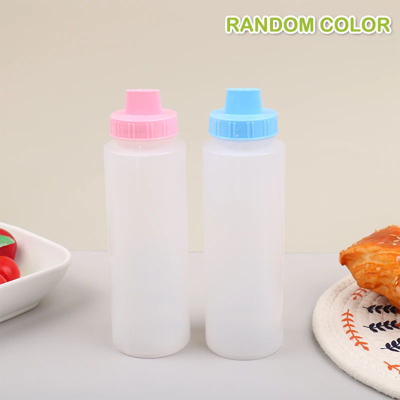 

1Pc 230ml 3 Hole Condiment Squeeze Bottles Ketchup Mustard Squeeze Bottle Sauces Dispenser Storage Container