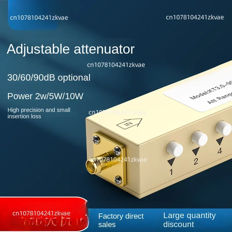 Тип SMA/N Регулируемый аттенюатор радиочастотного сигнала 0-90 дБ шаговый