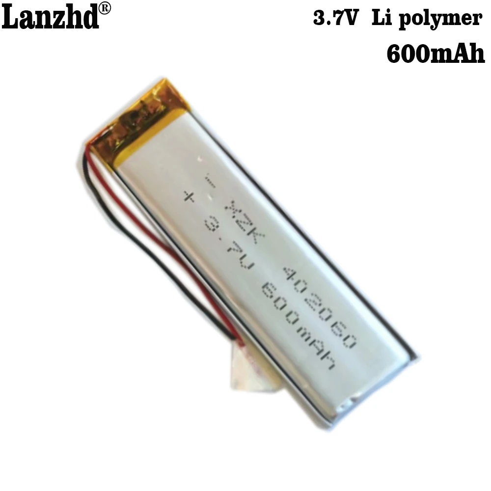 Литий-полимерный литий-ионный аккумулятор 402060 3,7 в 600 мАч 1-12 шт. для звукозаписывающего устройства косметологический инструмент лазерный принтер Mp3 MP4 (art.: 3920bfb34bd45) - 3920bfb34bd45