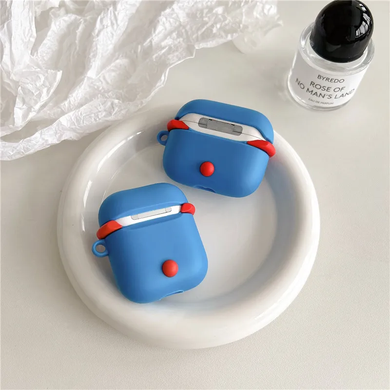 Фото Чехол для Airpods Pro 3 2025, защитный силиконовый чехол для наушников Doraemon 3D Anime для Airpods Pro 2, чехол Funda для детей №5