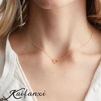 kaifanxi women dainty necklace stainless steel chain choker chic pendant fashion jewelry