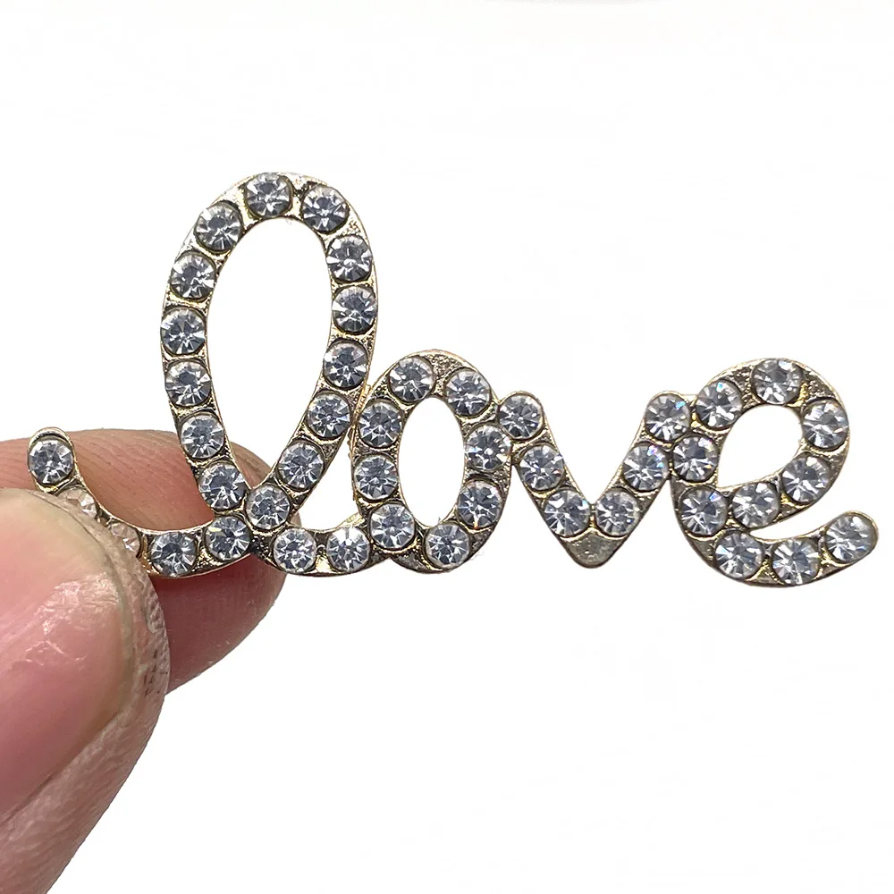 1pc Fashion Lady Rhinestone Butterfly JIBZ Croc Charms Accessories DIY Metal Crown Love Style Garden Shoe Decoration Girls Gift