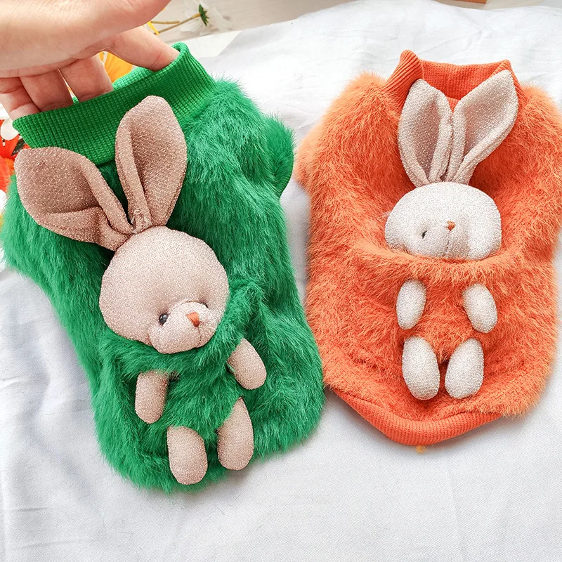 

Одежда для собак, однотонные бархатные толстовки для собак, одежда для кошек, маленький кролик, аксессуары для кукол, милые зимние аксессуары для зеленого йоркширского терьера