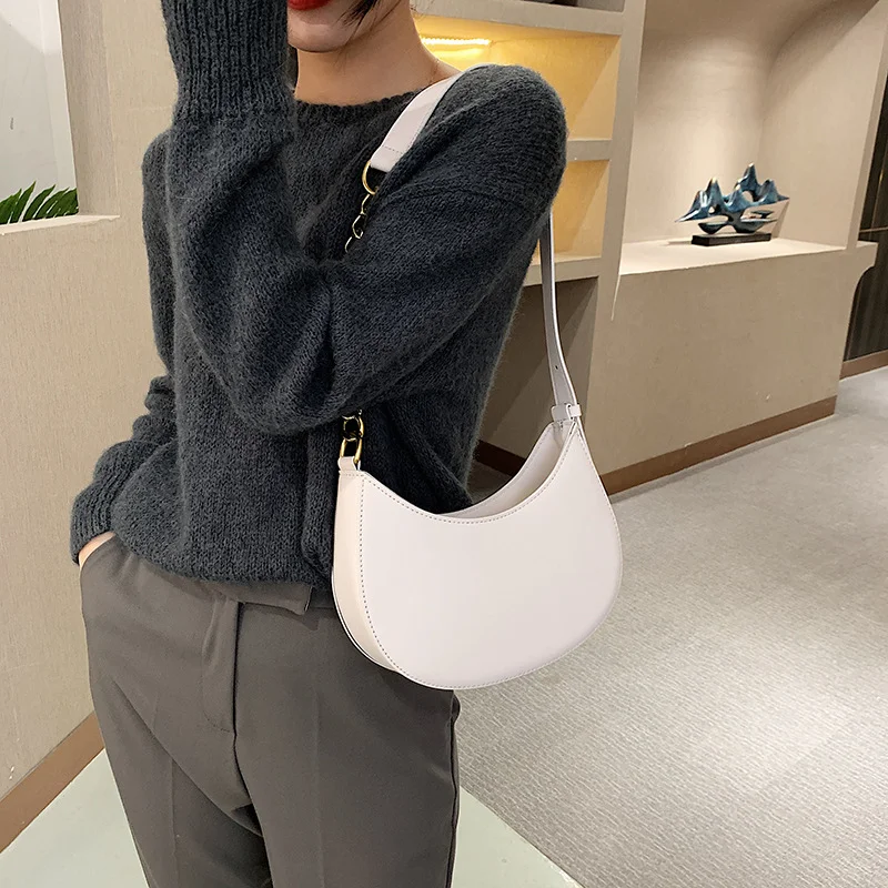 Women's Retro Luxury Solid Color Small Shoulder Bag Fashion Chain Underarm Handbag for Femele Travel Free Shipping сумка женская