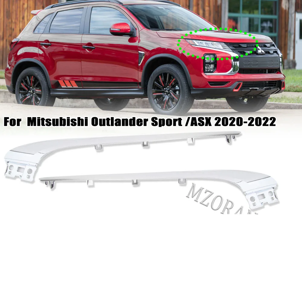 

Стайлинг автомобиля для Mitsubishi ASX RVR 2020-2022, хромированная полоса, накладка на передний бампер, противотуманная фара, формирователь, автомобильные аксессуары из АБС-пластика