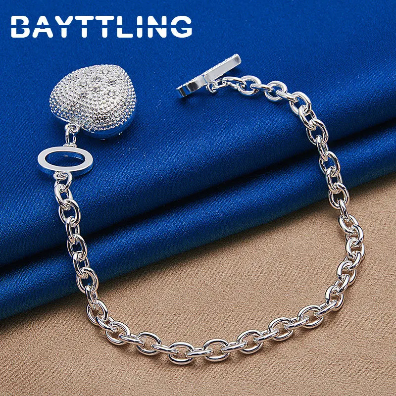 Женский браслет из серебра 925 пробы с фианитами