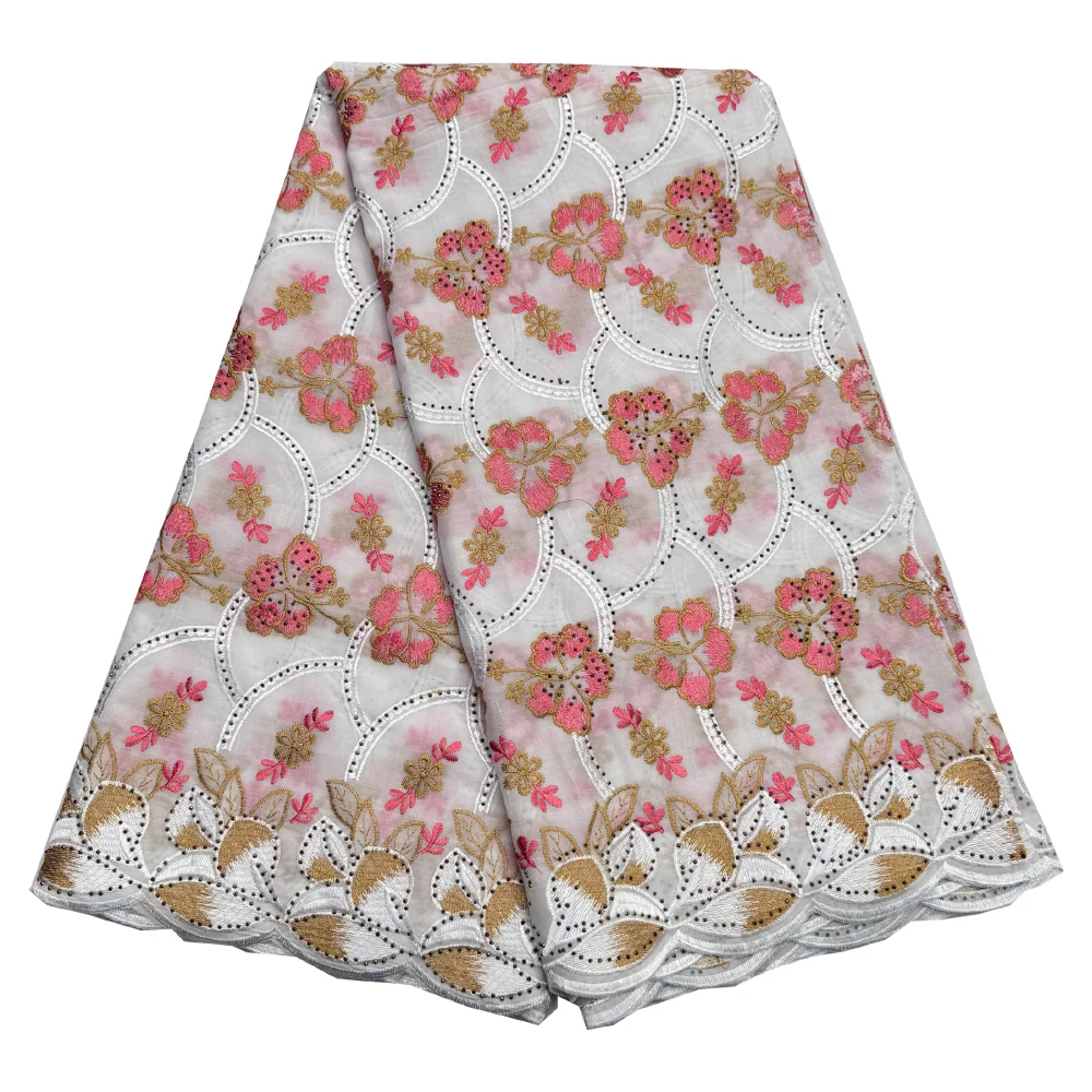 Экологичное швейцарское кружево Vaal с вышитыми пайетками африканская ткань для