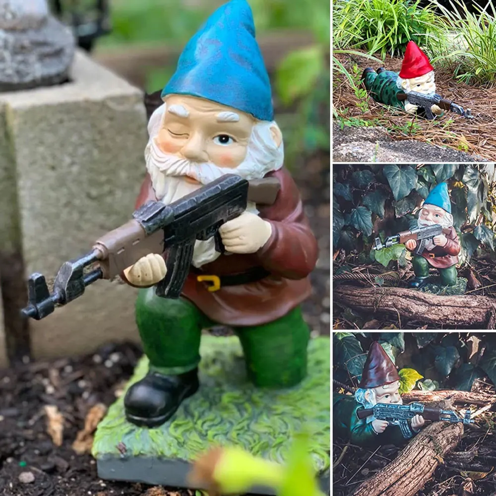 

Garden Gnome Statue Resin Gnome Figurine Waterproof Gnome Sculpture Funny Miniature Dwarf Statue Lawn Art Decoration Gift for