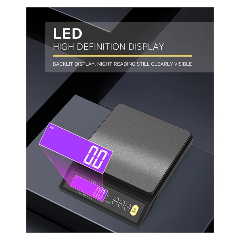 Электронные кухонные весы из нержавеющей стали 10 кг/0 1 г