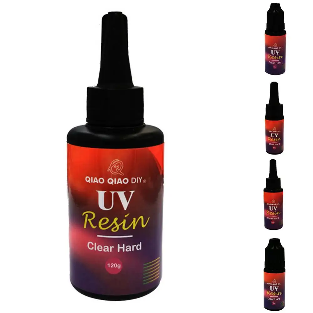 

Transparent DIY Resin Hard Glue 10/15/25/60/120/200g UV Ultraviolet LED Varnish