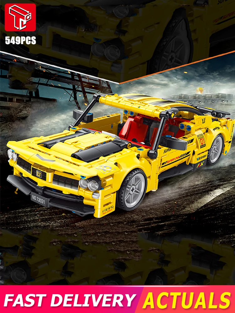 

Скоростная гоночная модель супер автомобиля, строительные блоки, 549 шт., высокотехнологичные экспертные гоночные автомобили, сборный компл...
