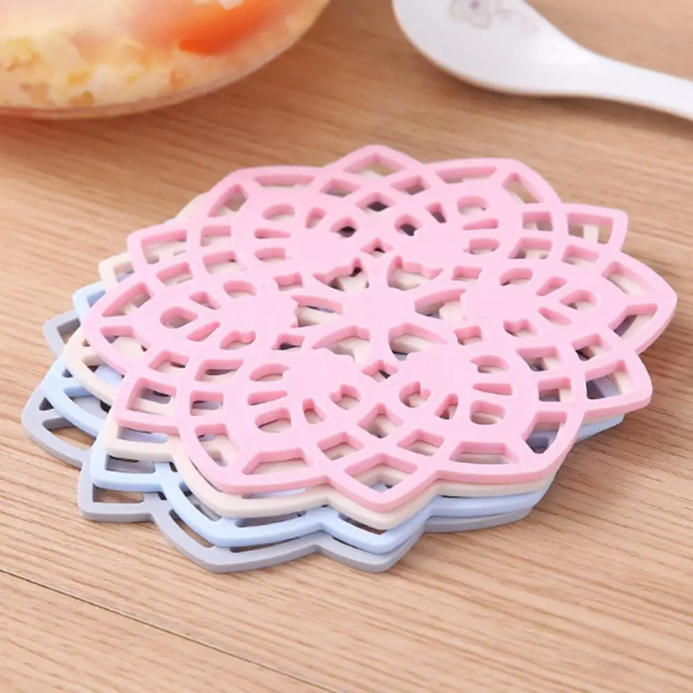 4 цвета подставка для чашки утолщенный ажурный дизайнерский коврик резиновый