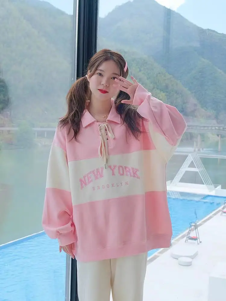 Нью-Йоркская американская винтажная лоскутная рубашка-поло Bangdage уличная женская