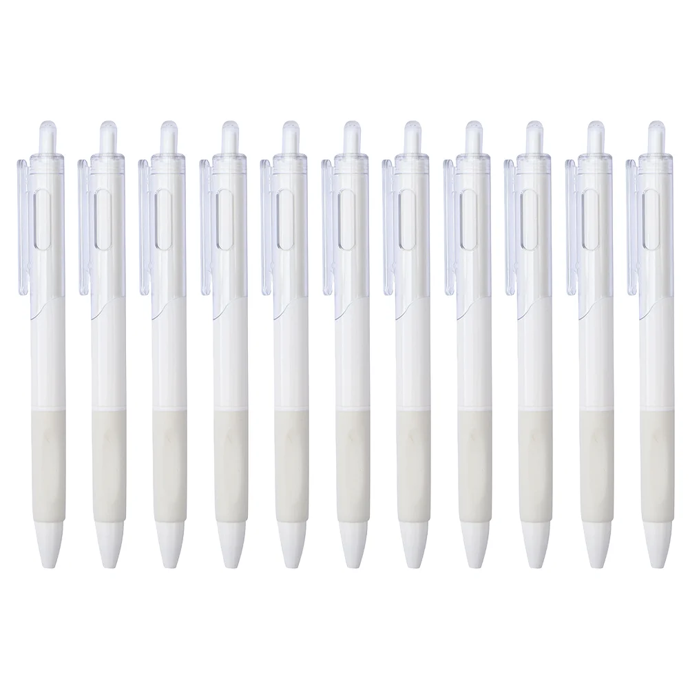 

10Pcs Fine Tip Pens Press Type Pens 0.5MM Fine Tip Pens Black Signing Pens