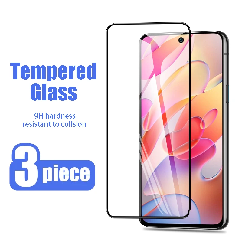 Закаленная пленка для Xiaomi Redmi 10/10A/10C/9/9A/9C/9T/Note 11/11T/Pro Max 11S/10/10S/9/9S/8, защитная пленка с полным покрытием, 3 шт.