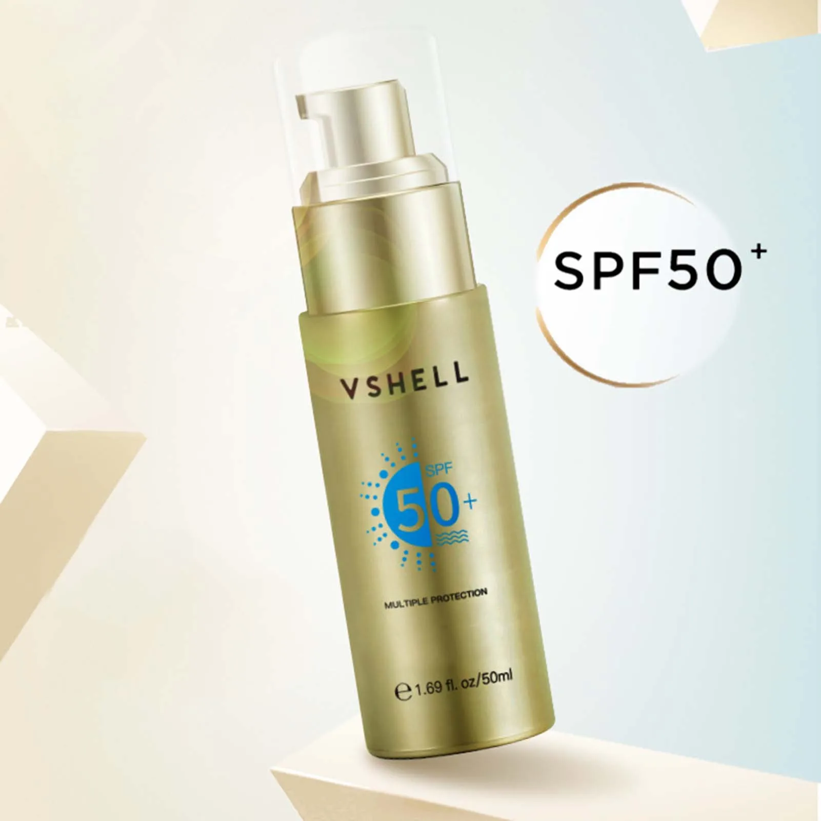 

Small Gold Tube Sunscreen Cream SPF50 + Refreshing Isolation UV Sweat-Proof Body Suitable For High-Power Sunscreen Spray