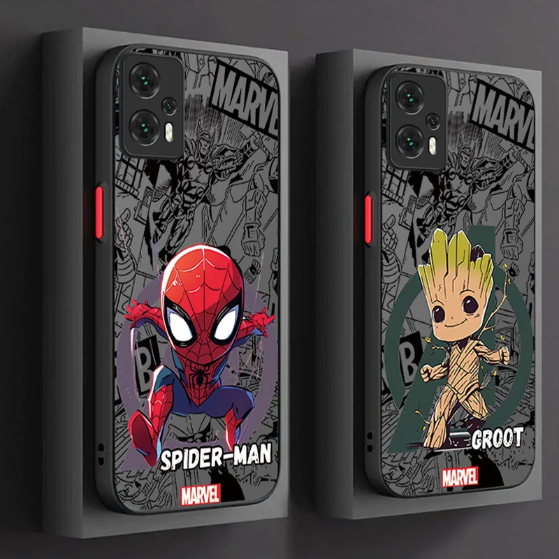 Чехол Marvel Человек-паук для Xiaomi 13T 12T 11T 10T 13 12 11 Lite 5G NE POCO X6 M6 Pro 4G X3 NFC X4 GT X5 F3 F4 F5 F6 M5S C65