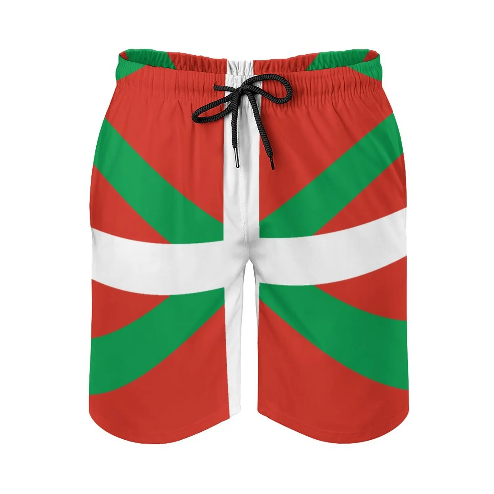 

Flag of The Basque Country Anime CausalNovelty Adjustable Drawcord Breathable Quick Dry Beach PantsCasual Loose Elastic Hawaii P