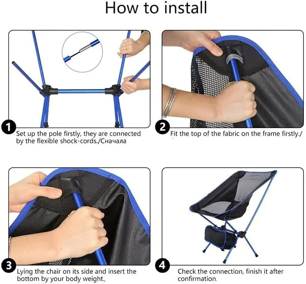 Сверхлегкий складной стул с высокой нагрузкой уличные Туристические и