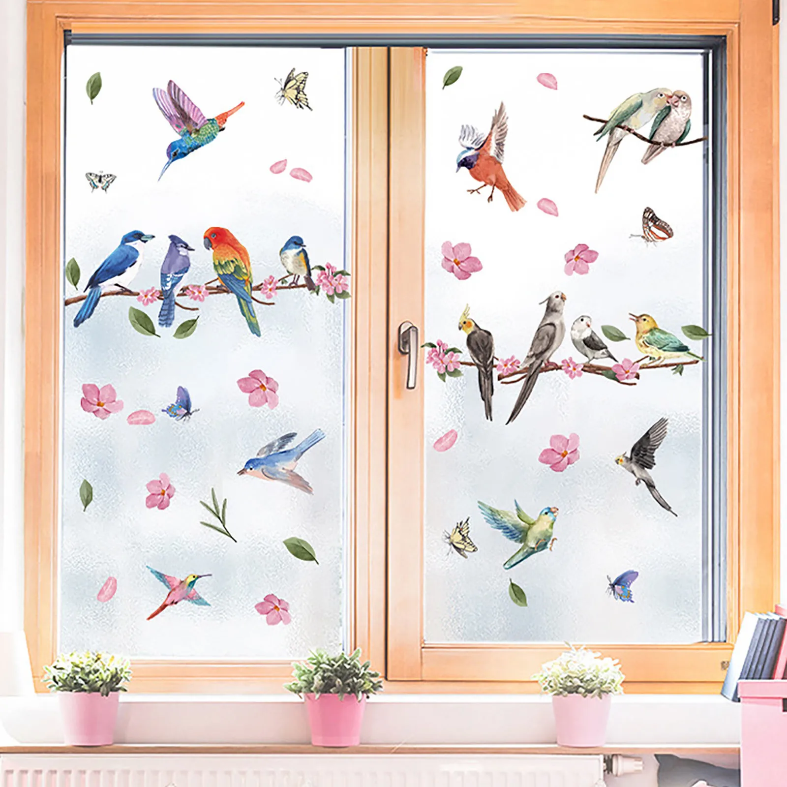 

Креативные электростатические стеклянные наклейки на окна, ветки, бабочки