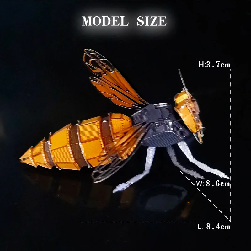 Металлические 3D Пазлы сделай сам модель животного васп лазерная вырезка ручная