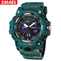 smael men military watch 50m waterproof sports watches top brand fashion camouflage style outdoor sport digital watches for men