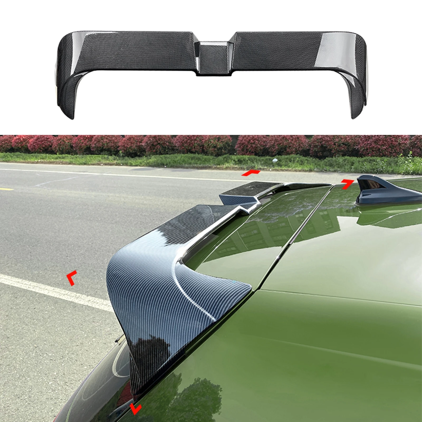 

Rear Roof Spoiler Wing For Volkswagen VW Golf8 Golf 8 MK8 GTI R GTD GTE R Line Hatchback 2020+ Car Tailgate Upper Splitter Lip