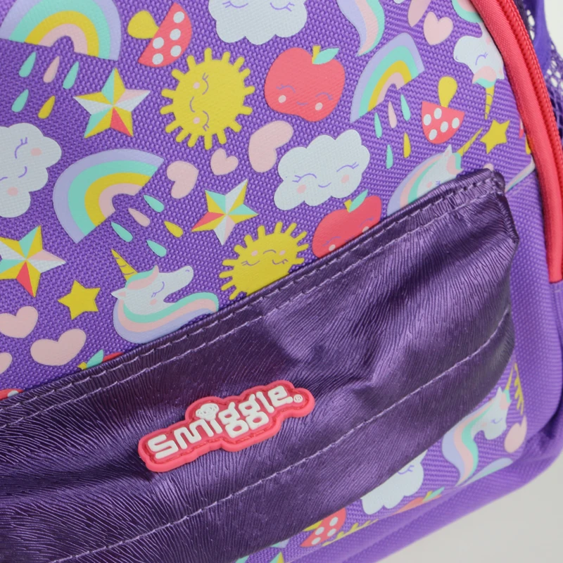 Australia Original Smiggle Children's Schoolbag Baby Shoulder Backpack Cute White Cloud Unicorn Purple 1-4 Years Old Small Bags