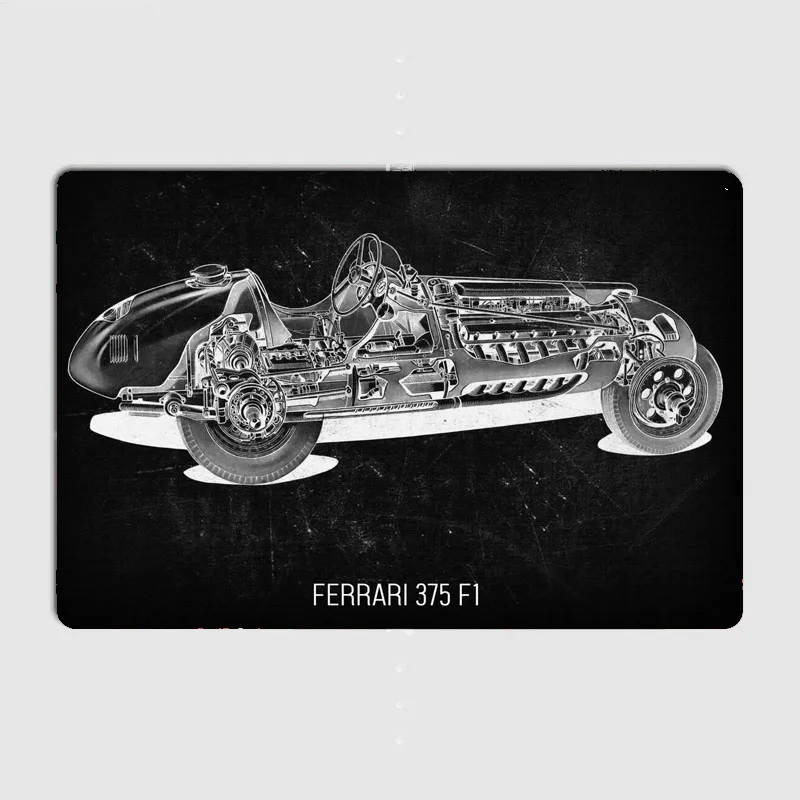 Постеры в виде автомобиля лимузина 375 F1 металлический плакат с табличкой