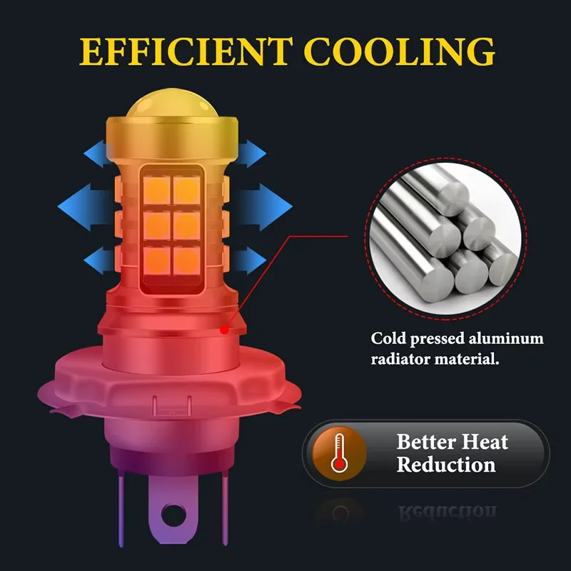 2 шт. светодиодные лампы для противотуманных фар H4 9005 9006 3030 27smd H8 H9 H11