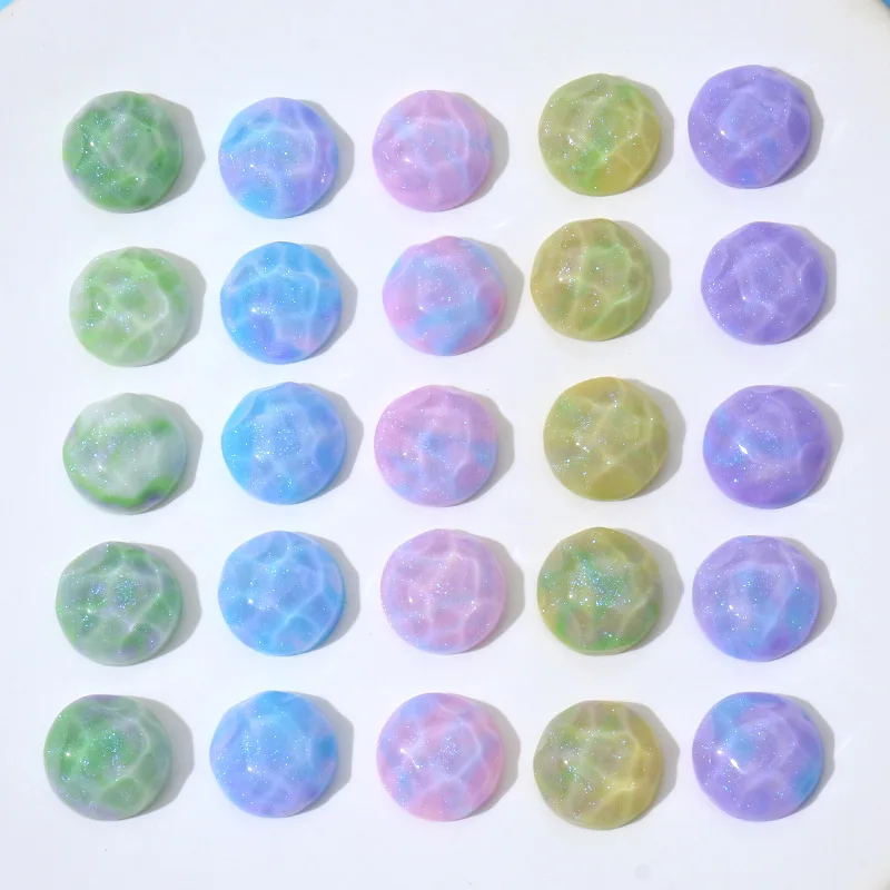 

Бижутерия «сделай сам», 100 шт./лот, 16 мм, градиентные геометрические круглые формы с принтом, бусины из смолы с плоской задней стороной, подхо...