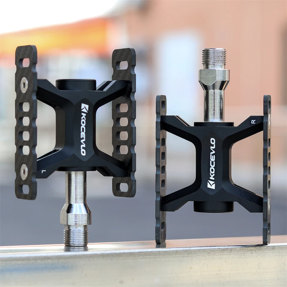 

Велосипедная педаль подшипника DU, черный/красный/Золотой большой подшипник, плавный 1 пара алюминиевого карбона для горного велосипеда, складной