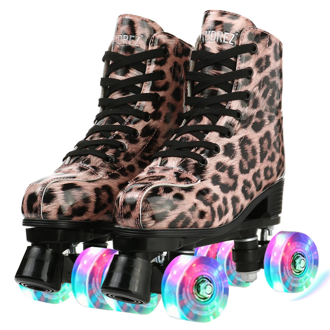 

Leopard Women Men Roller Skates Skating Shoes Sliding Quad Sneakers Outdoor Beginner 2 Row Adult 4-wheel Roller Skate Shoes