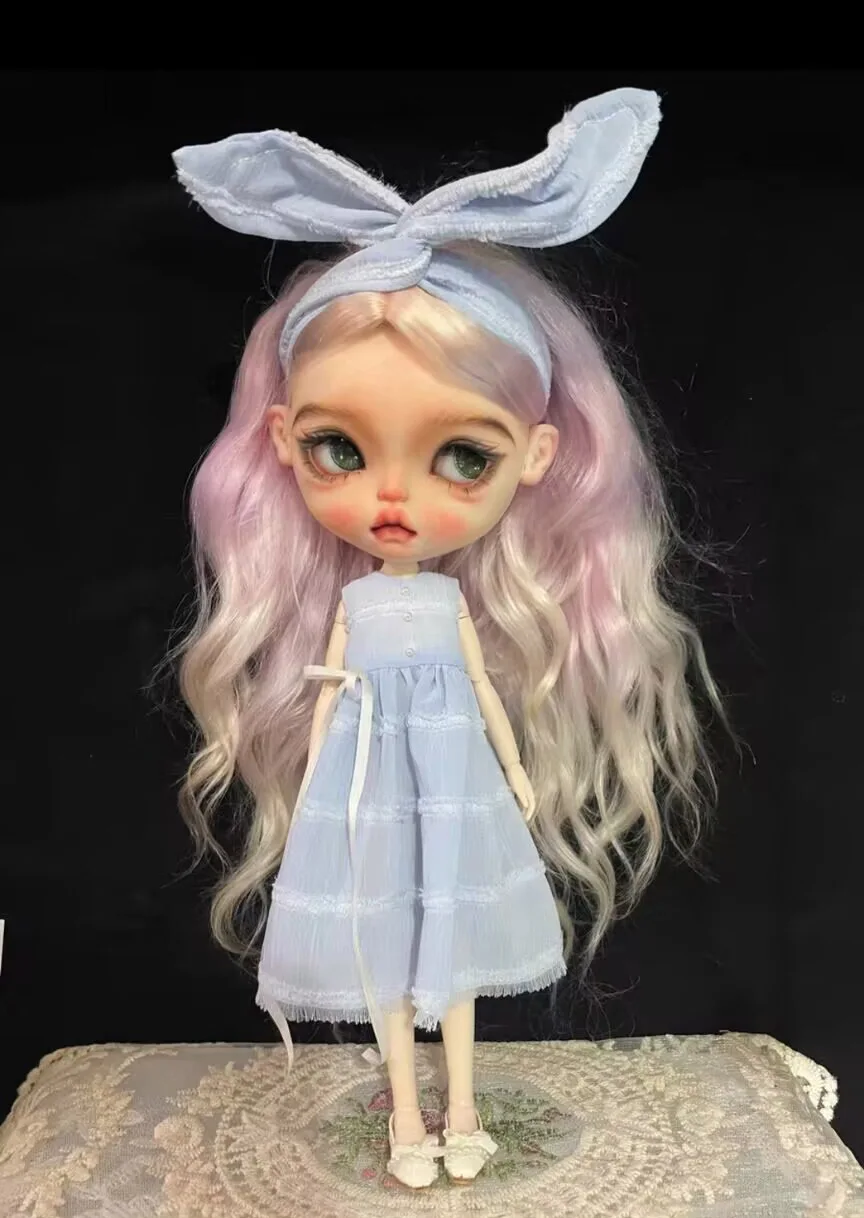 2 шт. винтажное платье Landoudou/Blythe/обруч для волос 1/6 30 см (подходит azone Pullip Ob22/24/26 Licca)