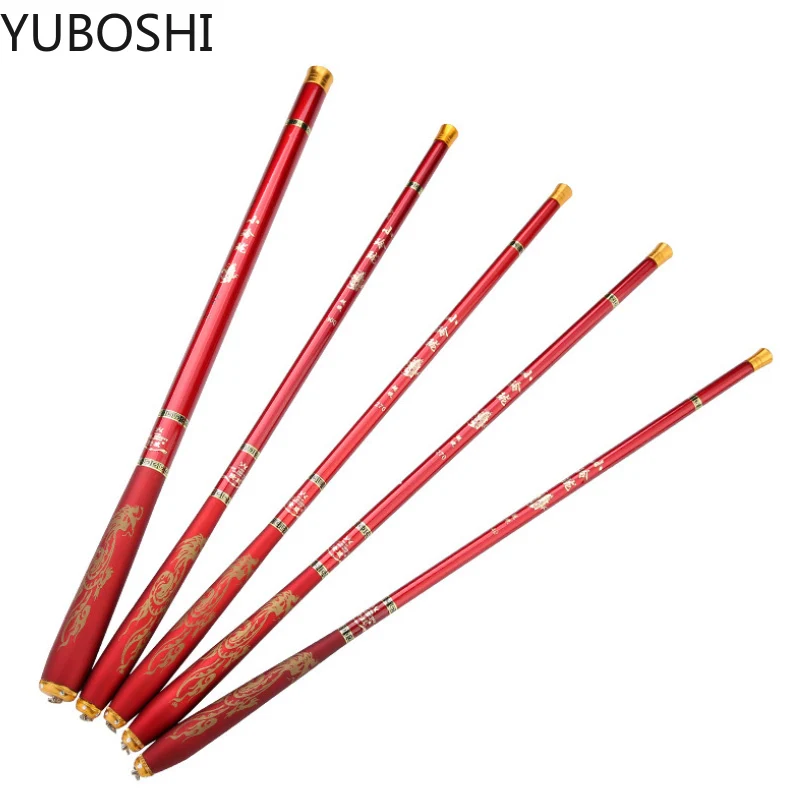

YUBOSHI Super Hard Lightweight 1M 2.7M 3.6M 4.5M 5.4M Stream Rod Ultra Short High Quality Carbon Fishing Rod