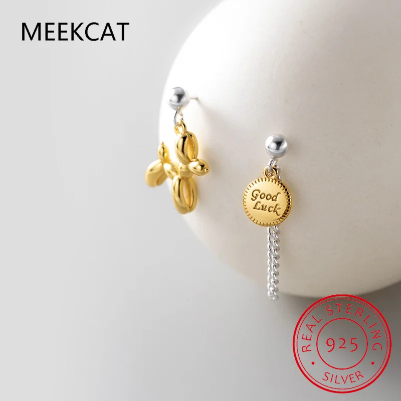 Серьги из настоящего стерлингового серебра 925 пробы асимметричные