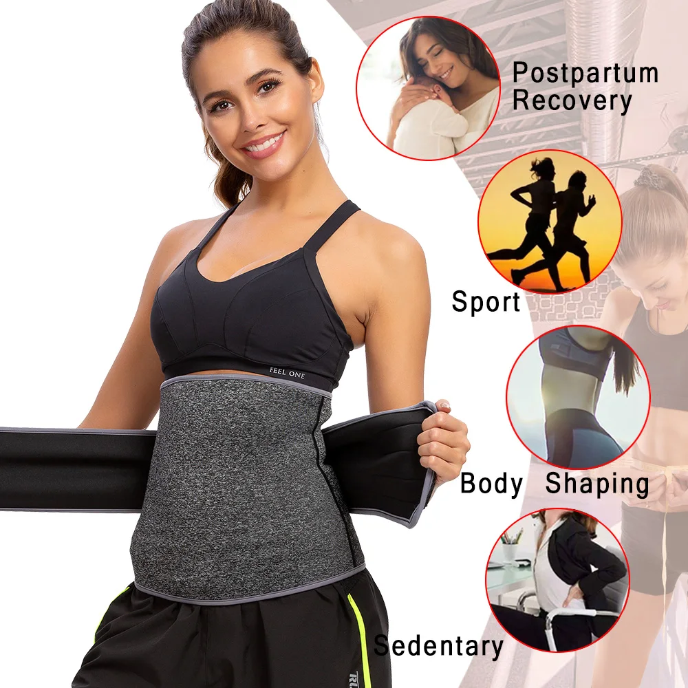 SEXYWG Sauna Sweat Belt Waist Trainer Corset for Weight Loss Fat Burning Sweat Belt Fajas Waist Cincher