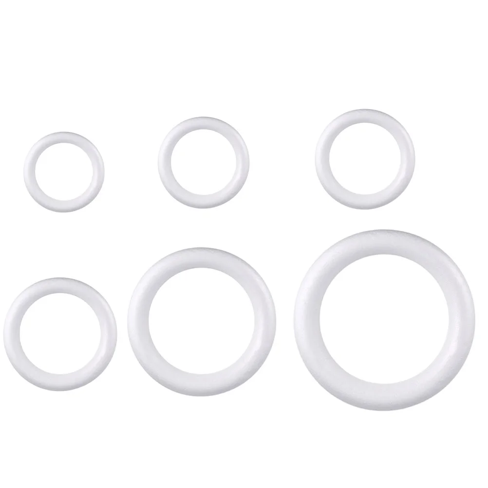 

Wreath Ring Craft Rings Wire Round Smooth Styrofoam Circles Circle Flat Shape Frame Christmas Forms
