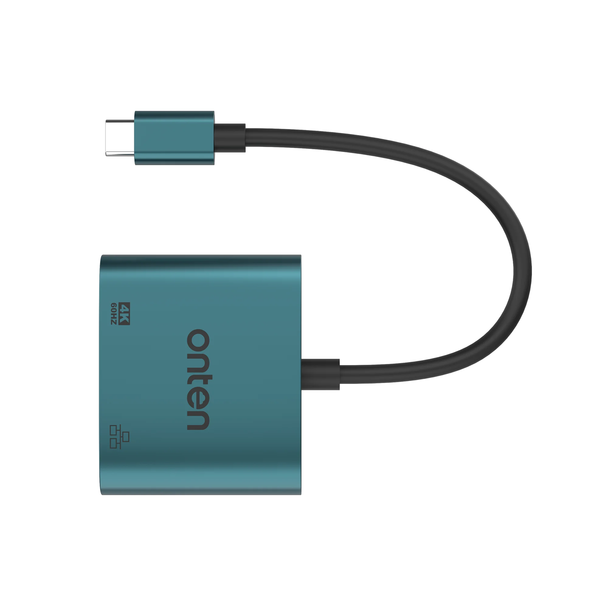 Оригинальный видеоадаптер ONTEN UC288 USB-C к HDTV HD и сетевой карте 100 м совместимый с