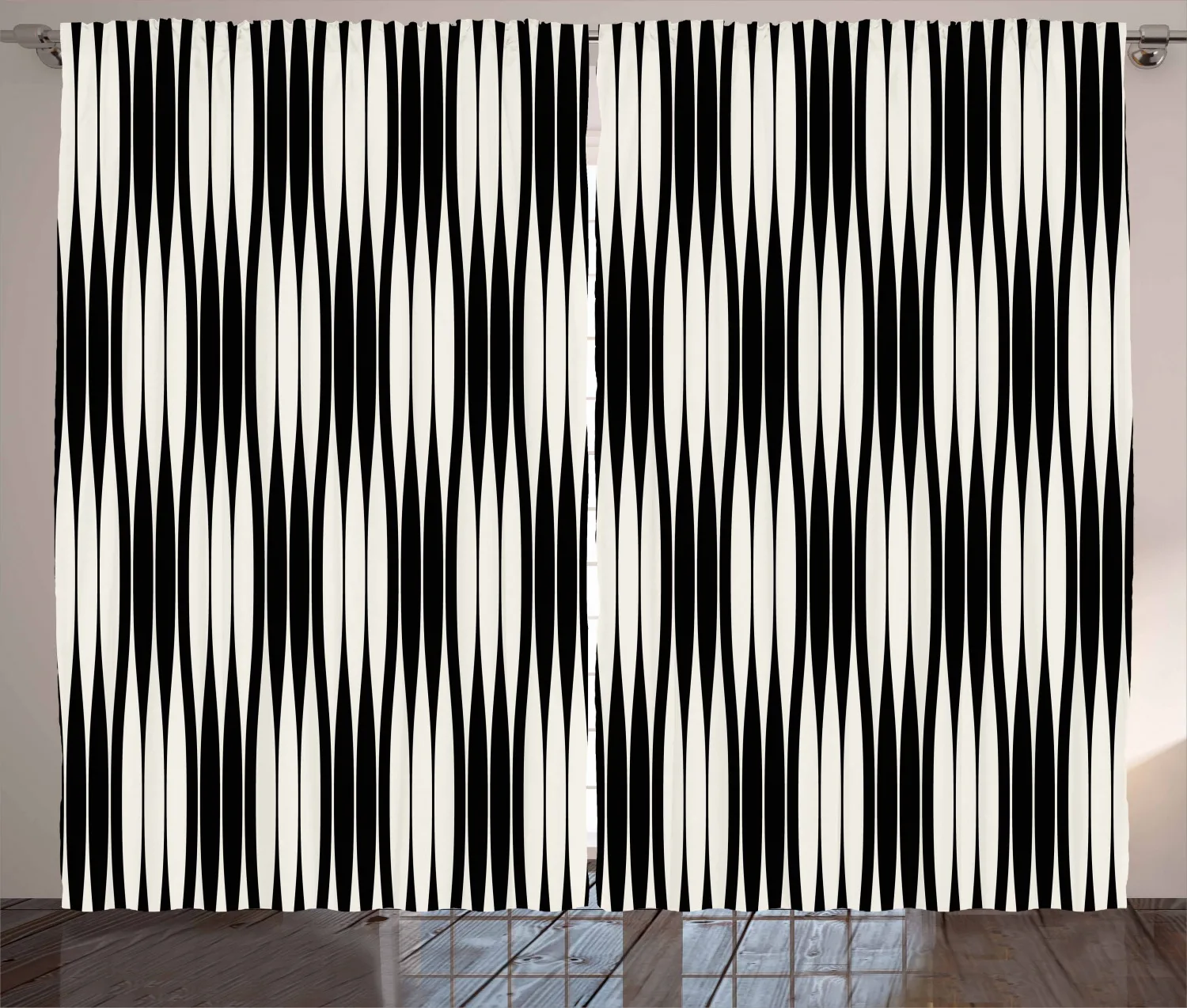 Абстрактные занавески геометрической формы в стиле Триппи городские