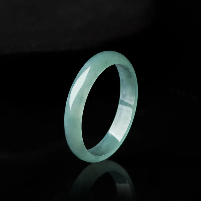 

Inner Diameter 15mm-20mm Natural Burma Jade Ring Women's and Men's Ice Jadeite Gifts Fine Gemstone Jewelry Drop Shipping