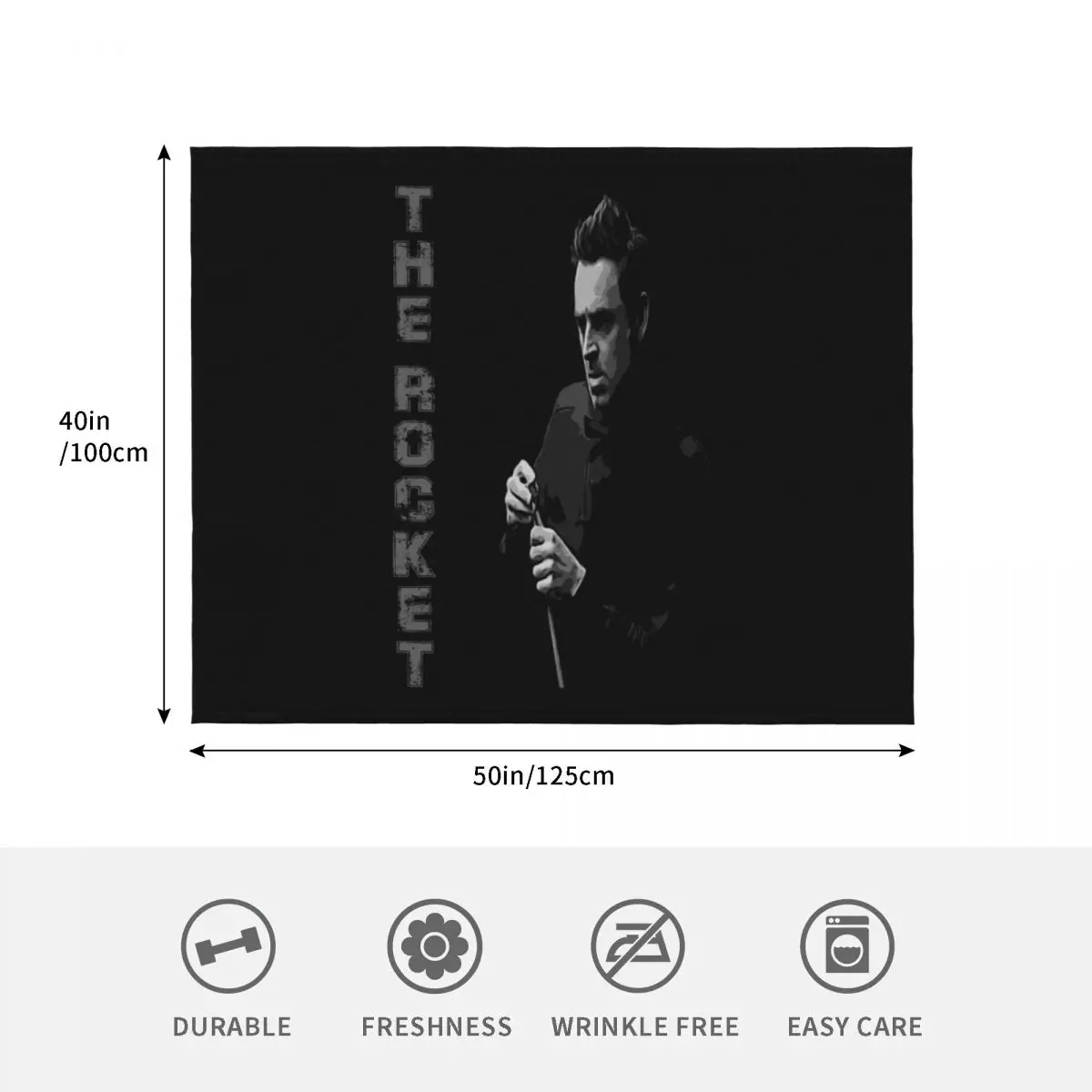 Фото Плед Ronnie Osullivan The Rocket Throw Blanket, уютный домашний плед, подарок на Рождество и праздники №4