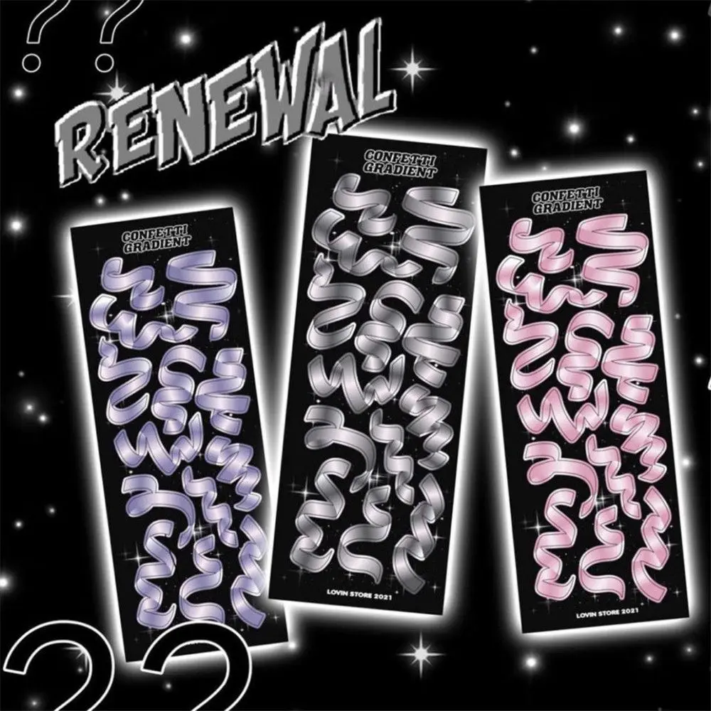 

1 Sheet Dark Style Decorative Stickers Kawaii Kpop Idol Card Album Sticker Korean Scrapbooking Stationery