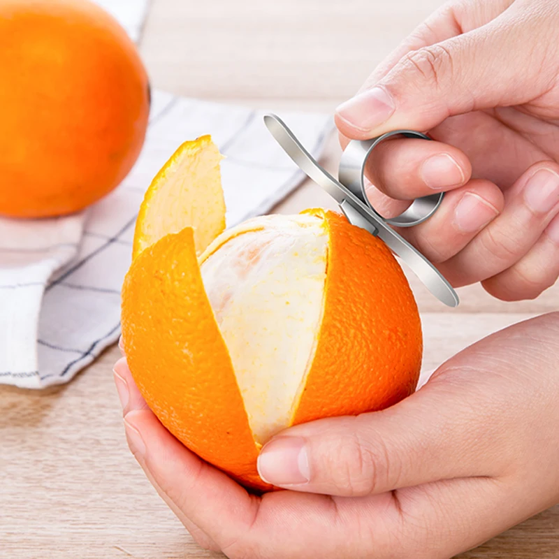 

Orange Peeler 304 Stainless Steel Orange Opener Ring Orange Opener Peeling Artifact Pomegranate Passion Fruit Orange PeelingTool